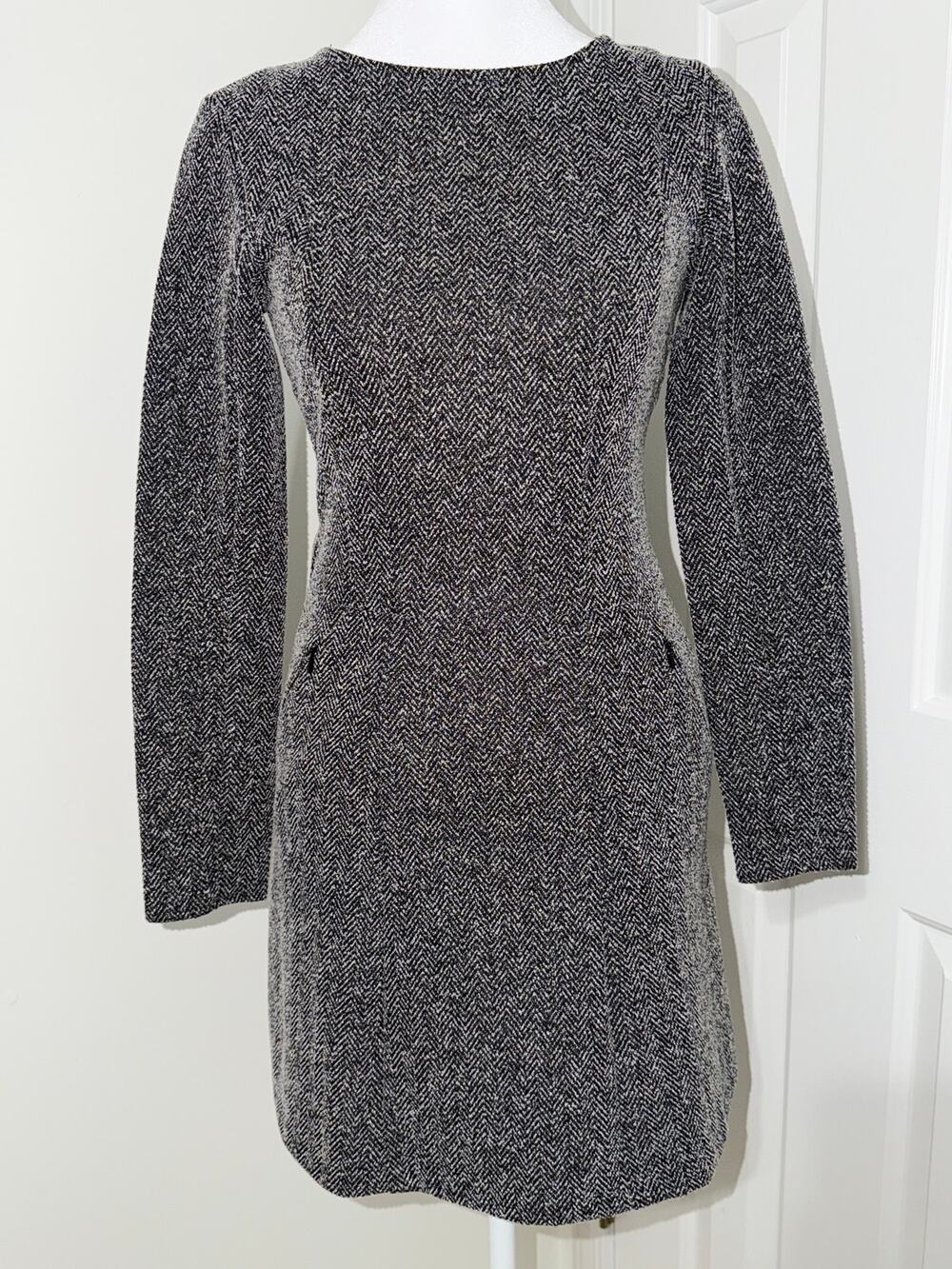 H&M Herringbone Fit & Flare Dress